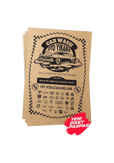 Kraft 120 G 35x50 CM Kalın Oto Dikey Paspas Kağıdı 100 Adet