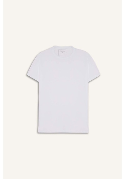 Defacto Slim Fit Dar Kesim Bisiklet Yaka Üst L4885az25auwt34 Beyaz