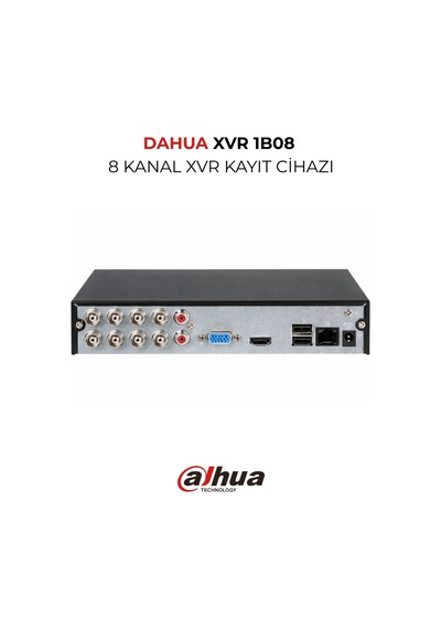 Xvr1b08 8 Kanal Dvr Kayıt Cihazı H.265+ Sıkıştırma Hdmı Vga Çıkış Uzaktan İzleme Destekli