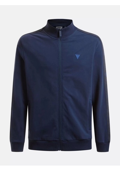 Guess Erkek Tamamı Fermuarlı Koyu Mavi Sweatshirt Lacivert