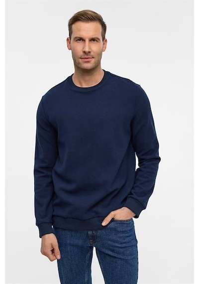Süvari Lacivert Regular Düz Bisiklet Yaka Sweatshirt Sw2013700013-m09 Lacivert