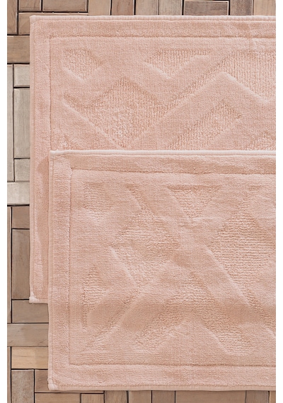 Yataş Bedding Milo Banyo Paspası Seti - Pudra (50x60 cm + 60x100 cm) Pudra