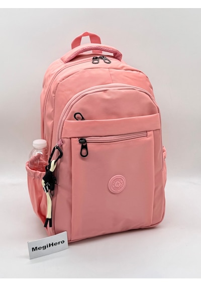 2300 Günlük Sırt Çantası Suya Dayanıklı Kumaş Unisex Okul Çantası Pudra Pudra Pembe