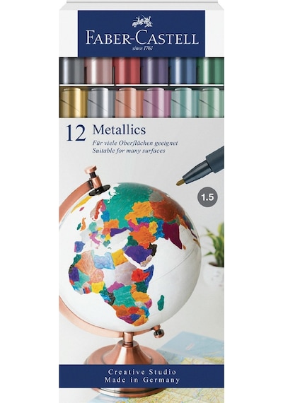 Faber-Castell Metalik Markör 12 Li Set
