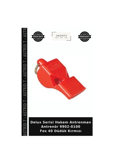Delux Serisi Hakem Antrenman Antrenör 9902-0100 Fox 40 Düdük Kırmızı