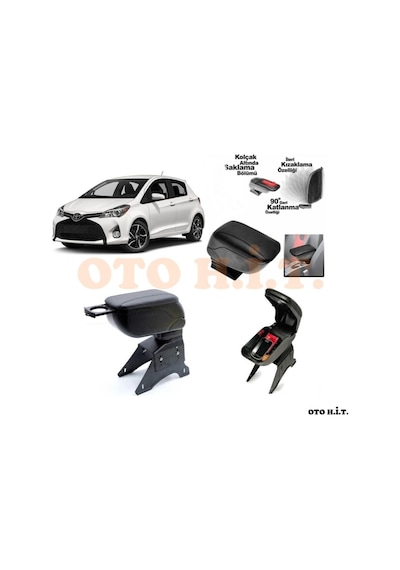 Toyota Yaris 14-17 Uyumlu Kol Dayama Ve Kolçak Sürgülü