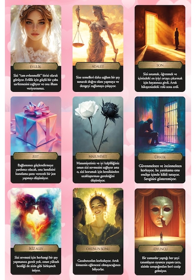 Kalbin Bağlantıları / 90 Adet Açıklamalı Tarot Kehanet Kartı