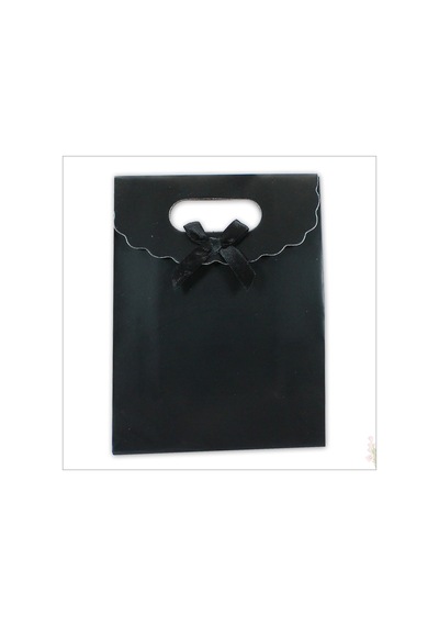 El Geçmeli Karton Çanta 38 X 27 X 15 Cm, Siyah - 12 Adet