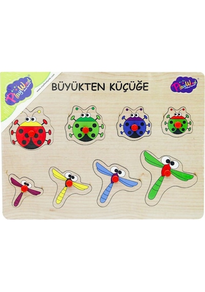 Playwood Ahşap Tutmalı Bultak Puzzle Büyükten Küçüğe