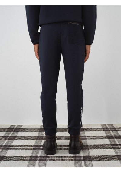 Xint Lacivert Pamuk Dokulu Slim Fit Sweat Pantolon 380223