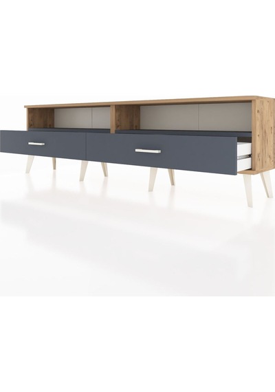 Arges Tv Ünitesi 2 Raflı 2 Çekmeceli 176x30x51 Çam-antrasit/antrasit Antrasıt/antrasıt Arges Tv Ünitesi 2 Raflı 2 Çekmeceli 176x30x51 Çam-antrasit/antrasit Antrasıt/antrasıt