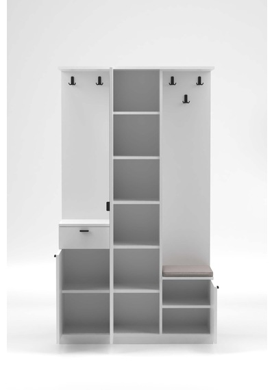Harmony Partmanto Vestiyer Ayakkabılık 106x190x39 Cm Beyaz - Modern Tasarım
