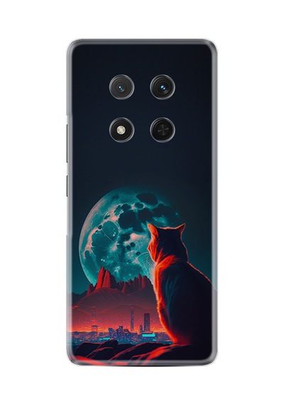 Honor Magic 7 Lite Kılıf Boutique Baskılı Resimli Dalgın Kedi Pcode -074