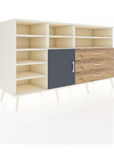 Kronos Konsol 8 Raflı 3 Çekmeceli Tek Kapaklı 176x59x99 Aytaşı-a Aytaşı-antrasit/çam Kronos Konsol 8 Raflı 3 Çekmeceli Tek Kapaklı 176x59x99 Aytaşı-a Aytaşı-antrasit/çam