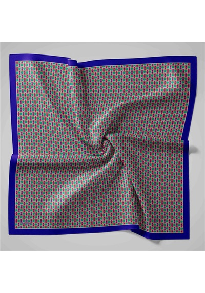Silk Home Olinda Eşarp 48005-25 Menekşe, Parlak Turuncu, Biskay Yeşili