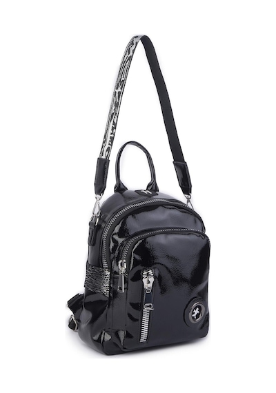 Nas Bag Kadın Dönüştürülebilir Sırt Ve Omuz Çantası Şık Geniş Fermuarlı Çanta 24x31x14 Cm Siyah Krsk Rugan Çok Renkli Nas Bag Kadın Dönüştürülebilir Sırt Ve Omuz Çantası Şık Geniş Fermuarlı Çanta 24x31x14 Cm Siyah Krsk Rugan Çok Renkli