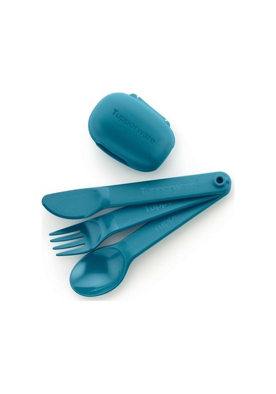 Tupperware Kapaklı Servis Seti Deniz Mavi