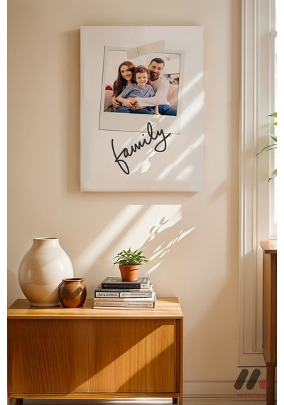 Kişiye Özel Family Polaroid Poster, Çerçevesiz Yüksek Kalite Duvar Afişi - Sevdiklerinize Özel Hediy