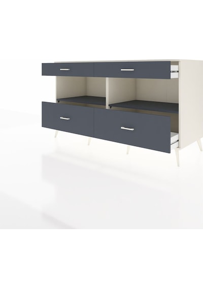 Kronos Konsol 2 Raflı 4 Çekmeceli 176x59x99 Aytaşı-antrasit Aytaşı-antrasit
