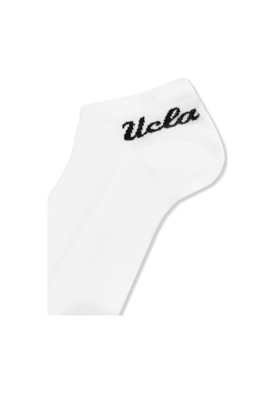 Ucla Adelıta 3'lü Beyaz Kısa Jakarlı Pamuk Standard Fit Unisex Çorap