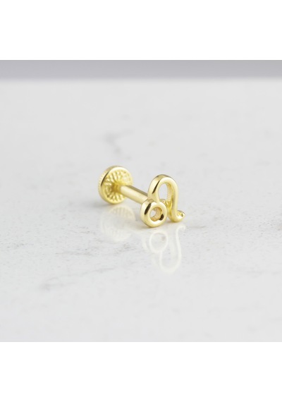 Glorria Altın Aslan Burcu Tragus Piercing Çok Renkli