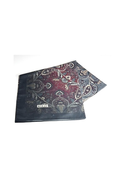 Miray Nevada Büyük Boy Organik Pamuk Eşarp - 120 X 120 - 06453 Siyah-Gri