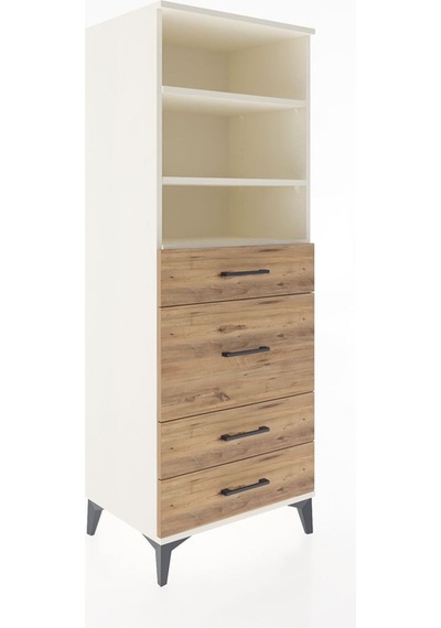 Hyperion Dolap 3 Raflı 4 Çekmeceli 60x44x163 Aytaşı-çam Aytaşı