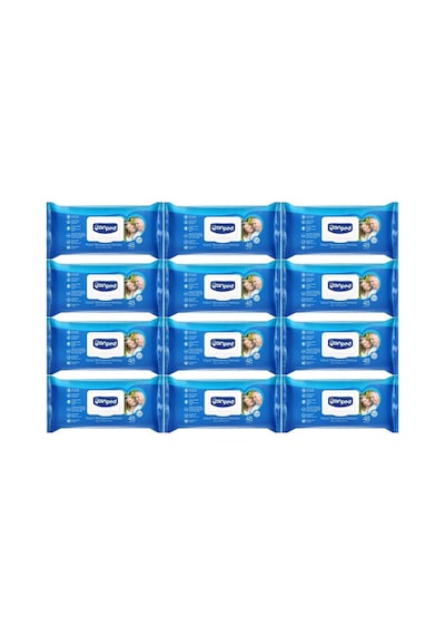 Hasta Vücut Perine Temizleme Islak Mendil Havlu 48 Yaprak Xl 12 Li Set Plastik Kapaklı XL