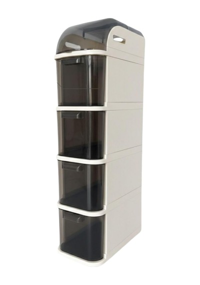 Pro Slim Tekerlekli Dolap, 4 Çekmeceli Banyo Mutfak Organizer, 95x20x38.5 Cm Kahverengi Ve Beyaz Pro Slim Tekerlekli Dolap, 4 Çekmeceli Banyo Mutfak Organizer, 95x20x38.5 Cm Kahverengi Ve Beyaz