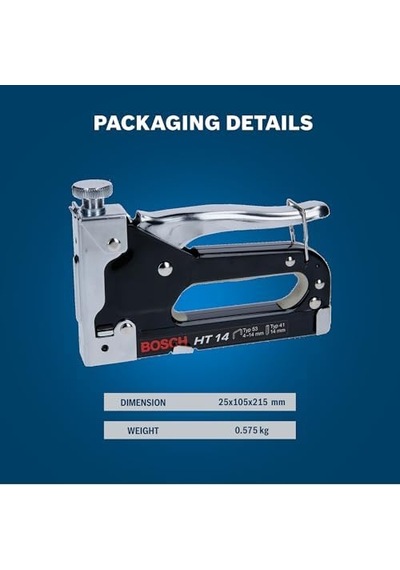 Professional Accessories 603038001 El Zımbası Ht 14 Ahşap, Zımba Tipi 41 , Siyah, 1 Adet