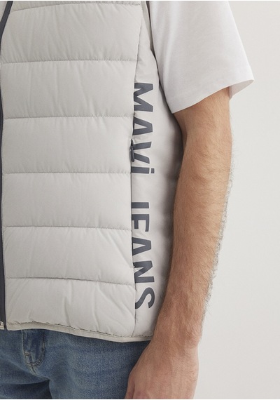 Mavi - Mavi Jeans Detaylı Kapüşonlu Gri Yelek 0110554-70074 Gri
