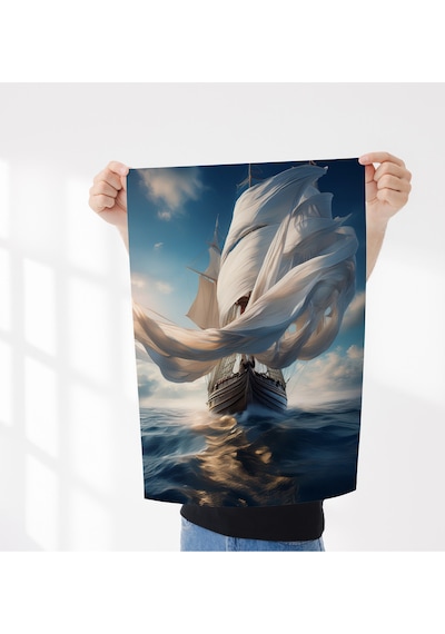 Çerçevesiz Poster Soyut Gemi - Dijital Baskı - Gemi Temalı Poster