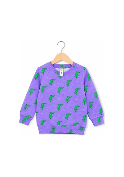 H&c Coolboy H&c Çocuk Timsah Desenli Uzun Kollu Pijama Takımı Lila
