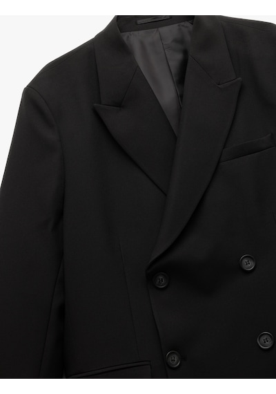Koton Kırlangıç Yaka Kapaklı Cepli Düğmeli Uzun Kollu Blazer Ceket Siyah 5sam50016hw Siyah Koton Kırlangıç Yaka Kapaklı Cepli Düğmeli Uzun Kollu Blazer Ceket Siyah 5sam50016hw Siyah