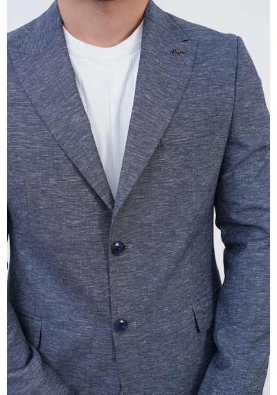 Dupont Classics Dupont Keten Slim Fit 6 Drop Sivri Yaka Çift Yırtmaçlı Erkek Blazer Ceket Koyu Lacivert Dupont Classics Dupont Keten Slim Fit 6 Drop Sivri Yaka Çift Yırtmaçlı Erkek Blazer Ceket Koyu Lacivert