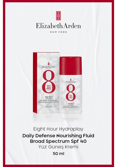 Elizabeth Arden Eight Hour Hydraplay UVA/UVB Koruyucu Fluid Hafif Yapılı Yüz Güneş Kremi SPF40 50 ML