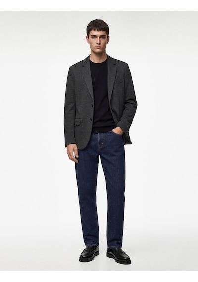 Koton Slim Fit Viskon Karışımlı Düğmeli Kapaklı Cepli Mono Yaka Blazer Ceket Antrasit 6sam50001hk Antrasit