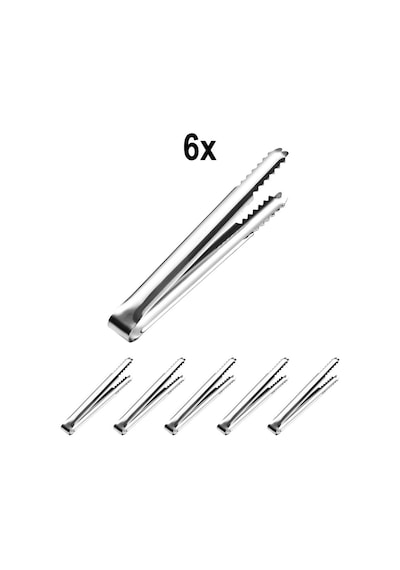 6 Adet 304 Çelik 14,8 Cm. Buz Ve Şeker Maşası Mt130-6