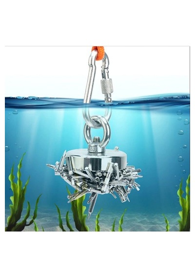 Magnet Fishing Halatlı Neodyum Pot Mıknatıs Seti, 48mm Çapında Kancalı Mıknatıs Balıkçılığı