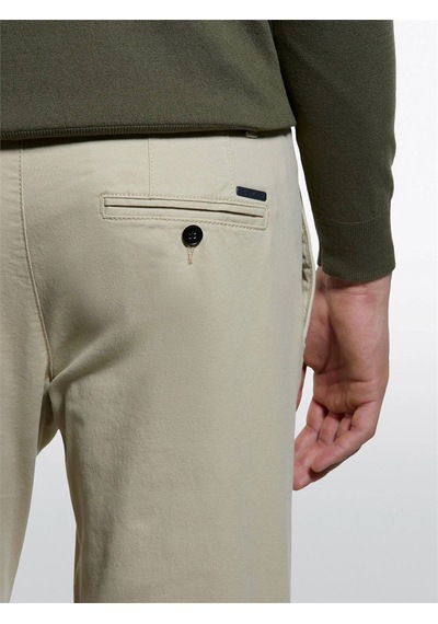 Sisley Slim Fit Vintage Efekt Chino Pantolon Erkek Bej Pantolon - 325a4dm6sf02y