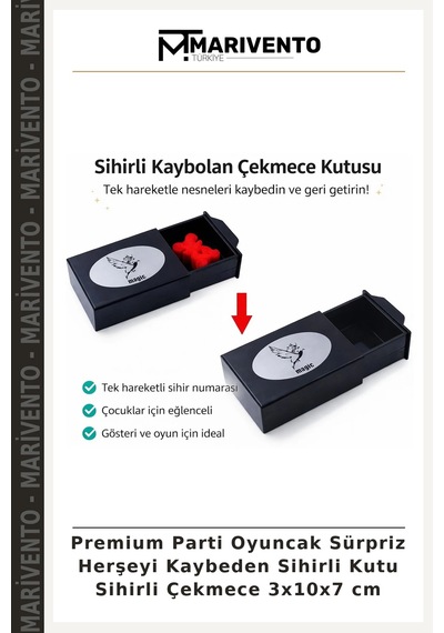 Premium Parti Oyuncak Sürpriz Herşeyi Kaybeden Sihirli Kutu Sihirli Çekmece 3x10x7 Cm