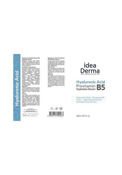 İdea Derma Hyaluronic Acid Provitamin B5 Hydration Serum 30 ML