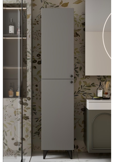 Ramses Çok Amaçlı Dolap - Kiler Dolabı - Banyo Dolabı - Ayakkabılık - Mutfak Dolabı Mdf Gri