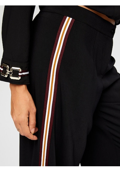 Faik Sönmez Yanları Şerit Detaylı Wıde Leg Fıt Pantolon W26pnt025 Uw26pnt02510 Siyah