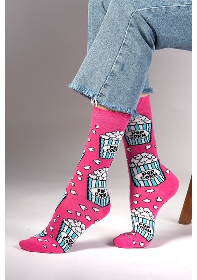 Ozzy Socks Pop Corn Desenli Çorap (407226998) Çok Renkli