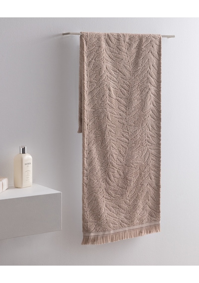 Madame Coco Aurole %100 Pamuk Banyo Havlusu - Bej - 70x140 Cm 8684427297186 Ekru