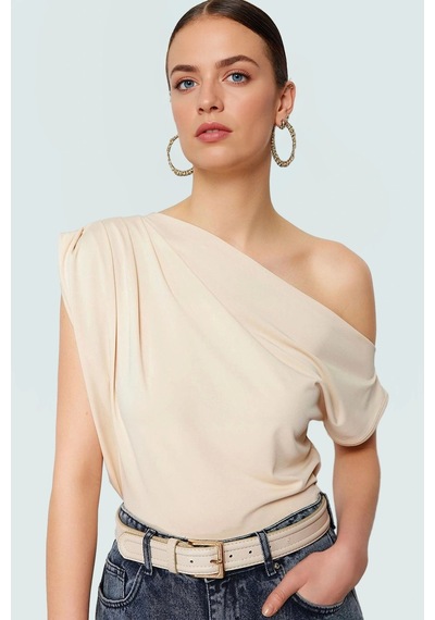 Frm Regular Kalıp Polyester Bluz Yazlık Şıklık Seçkin Malzeme Taş