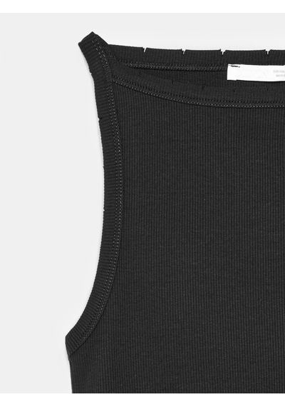 Dilvin 32892 Halter Yaka Top-siyah
