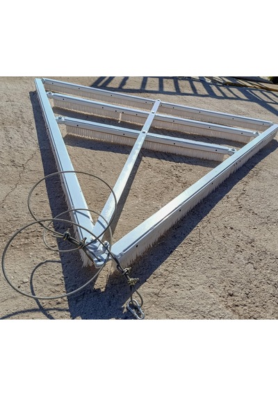 Premium Halı Kumlama Ve Granül Fırçası 200 Cm Üçgen Beyaz