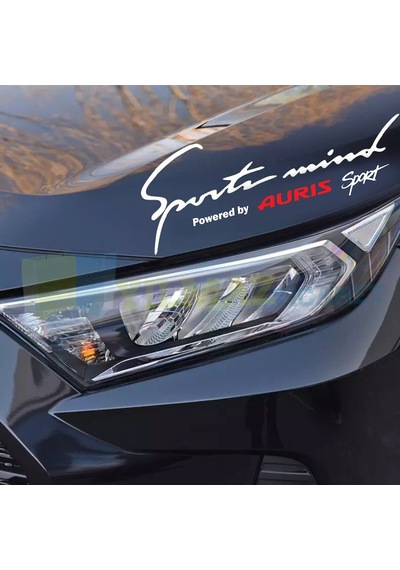 Toyota Auris Logo Sport Mind Far Kaput Oto Sticker Yapıştırma